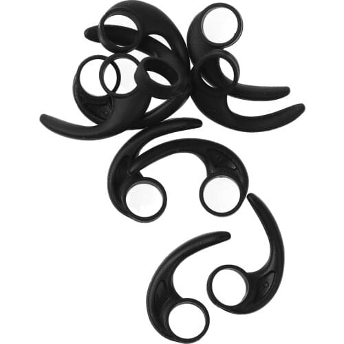 5 Pairs Earbud Hooks Soft Silicone Earphone Fins Wings Adapters Removable Ear Budlocks Anti Slip Bluetooth Headset Grips Earbuds