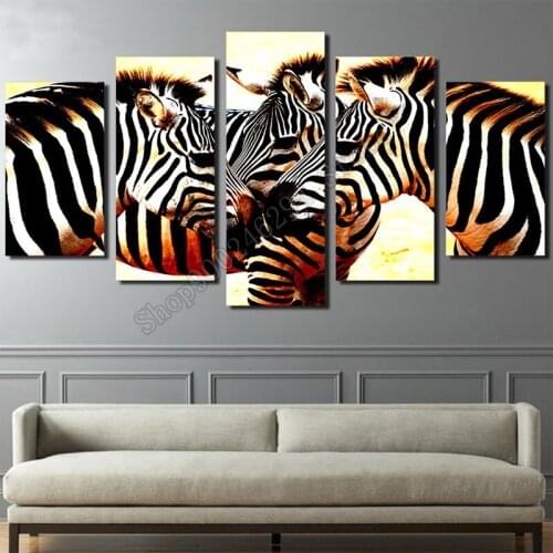5D DIY Diamond Painting Modern animal art, three zebras Full Drill Embroidery Cross Stitch 5D icon gift Home Decor 5pcs FF3881