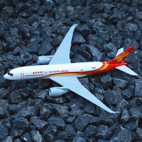 Hong Kong Airlines Airbus A350 Airplane Diecast Aircraft Model 6" Metal Aeroplane Home Office Decor Mini Moto Toys for Children