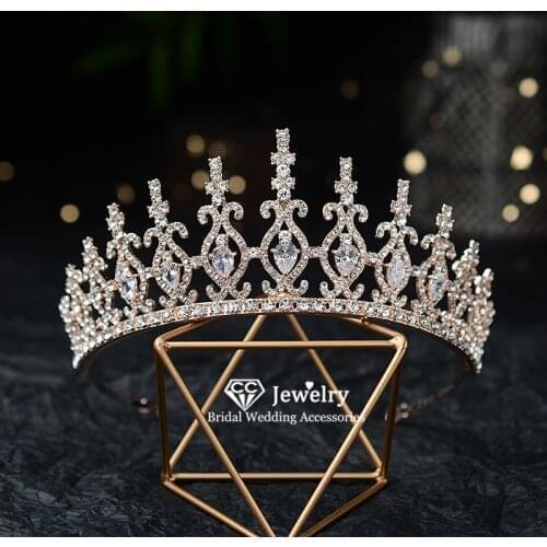 CC Tiaras And Crowns Baroque Wedding Hair Accessories for Women Bride Fashion Jewelry Princess Headpiece Rhinestone Gift HG1281