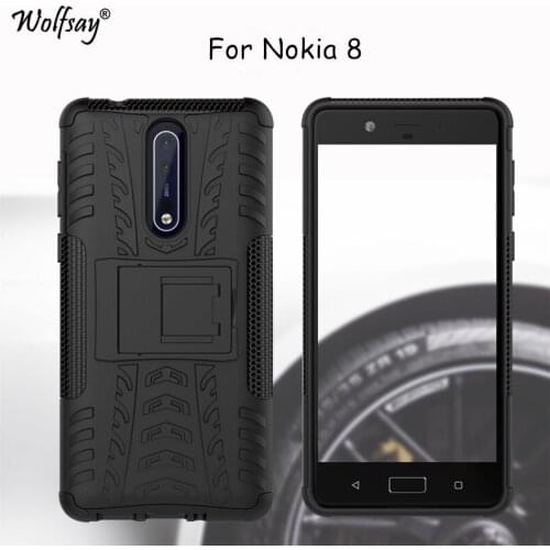 Wolfsay Case For Nokia 8 Phone Case Fashion Thick Silicone Hybrid Armor Case For Nokia 8 Cover For Nokia 8 5.3" TA-1004 TA-1012