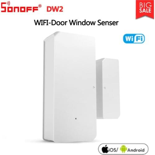 SONOFF DW2 Wifi Wireless Door Window Sensor Open / Closed Detectors eWeLink APP Alert Notification Smart Home Security Alarm