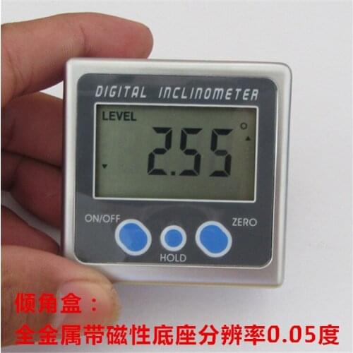 Electronic digital display angle meter with magnetic digital display inclinometer level meter 360 angle ruler inclination box