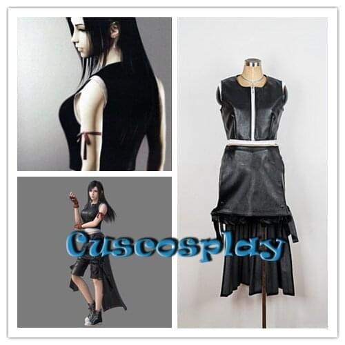 Final Fantasy VII 7 Tifa Lockhart Cosplay Battle Uniform Suit wig shoes full set Womens Halloween Christmas Costume for women