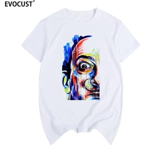 Salvador dali watercolour T-shirt Cotton Men T shirt New Women Summer Comfortable Tee