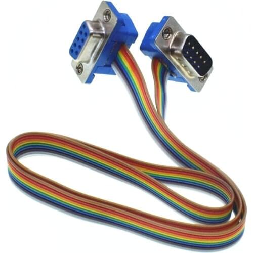 DB9 Ribbon Cable DB9 Male Female DB9 Connector Female To Male Cable