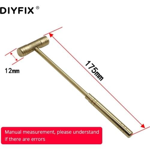DIYFIX Small Copper Hammer For Silver Wire Inlay Flatening Processing Mini Clocks Solid Copper Rod Hammer Repair Tool