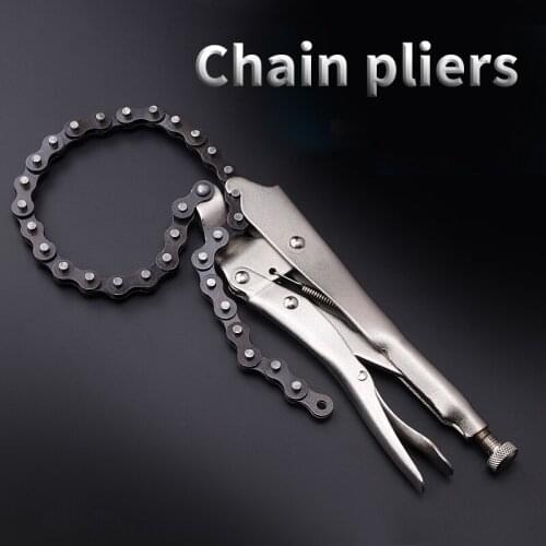 50/80 cm Metal Welding Chain Pliers High Carbon Steel Flat Round Nose Locking Adjustable Pliers Fixed Clamping Hand Tools