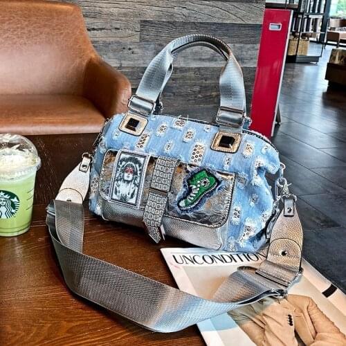 Fashion Denim Bolsa Feminina Luxury Designer Women Handbag Tote Shopper Bag Shoulder Crossbody Tote 2021 Brand Bolso Mujer