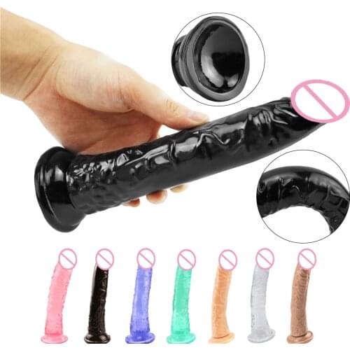Soft Realistic Big Dildo Gay Orgasm Masturbators Jelly Dick Strong Suction Cup Transparent Penis Anal Sex Toys for Men and Women