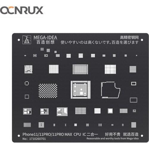 Qianli Mega-IDEA iBlack BGA Reballing Stencil kit CPU RAM Power Wifi IC Plant Tin Net for iPhone 6-11 Pro Max