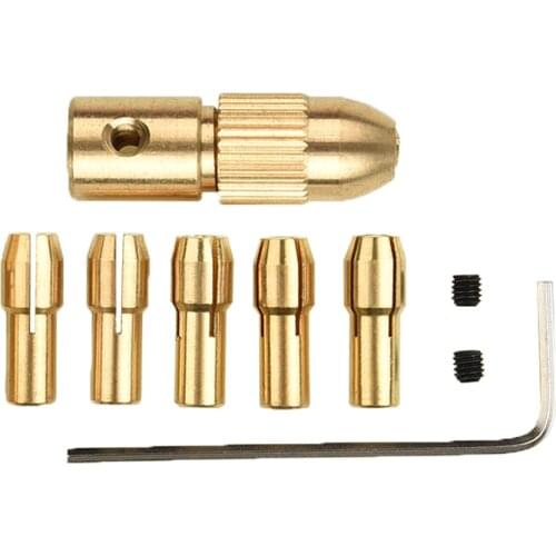 8Pcs 0.5-3mm Electric Small Drill Bit Kit Collet Mini Drilling Tool Chuck Set Tool Drill Folder Copper Cap For Rotary Power Tool