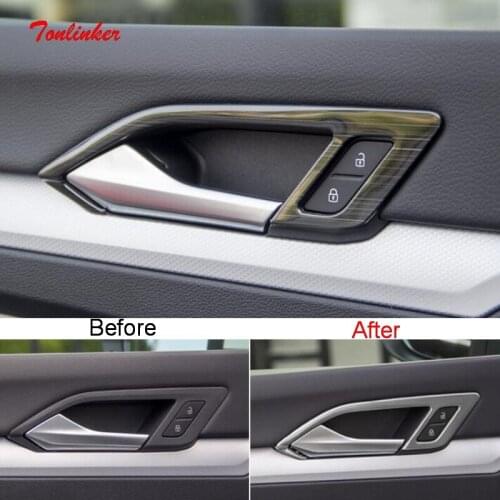 2 PCS Car styling NEW ABS Highlight Front Inner Door handle circle cover case Stickers for chevrolet chevy malibu 2012 2013 2014