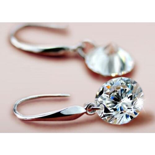 New Silver color AAA Cubic Zirconia Stud Earrings for Women Pretty Small Ear Jewelry Female Earrings pendientes