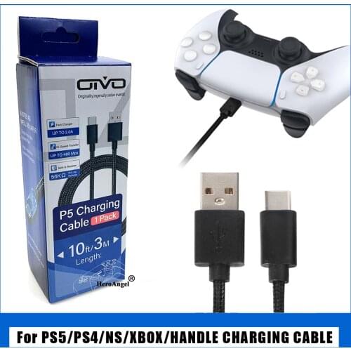 New 3M Extra Long Charging USB Data Cable Charger Cord Portable Transmission Power Line for PS5/PS4/Xbox/NS Switch/Phone/Type C