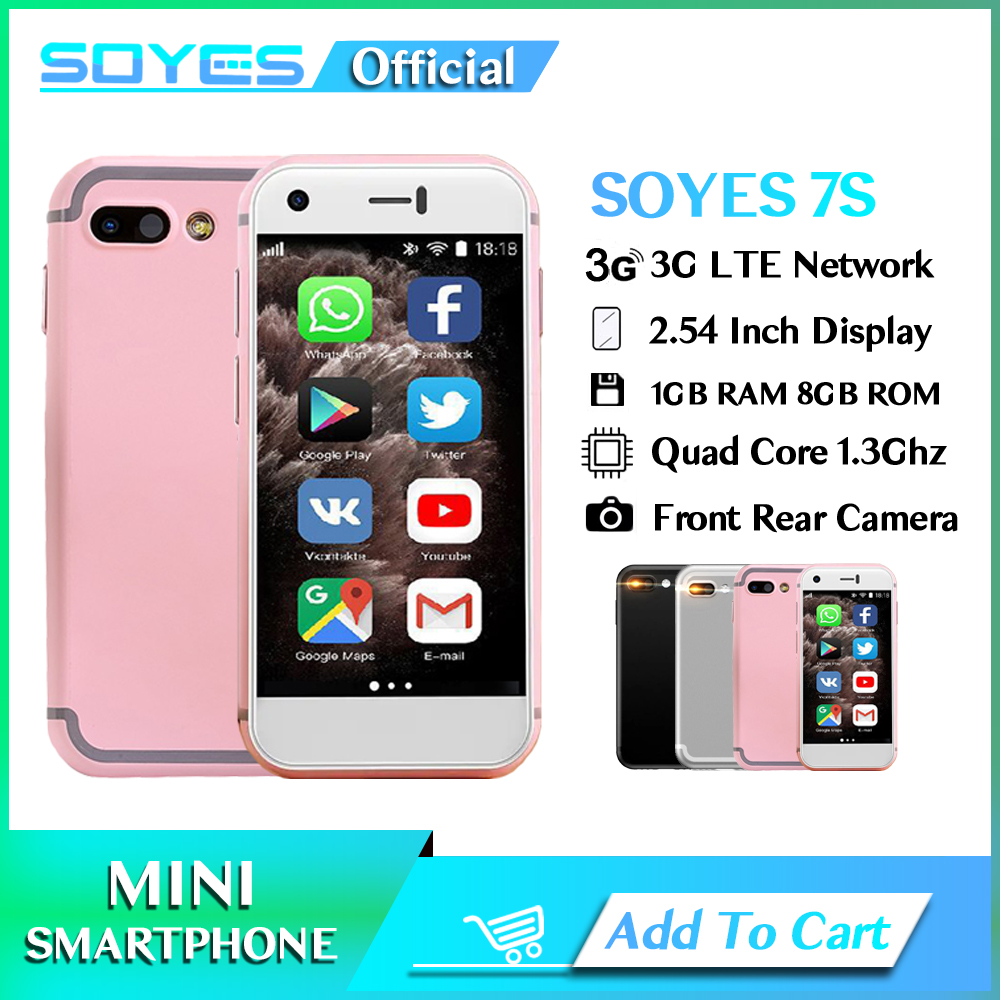 New SOYES 7S Mini Android Smartphone 2.54" Touch Screen 1GB RAM 8GB ROM Small Backup Mobile Phone Gift for Children VS XS11 S9X