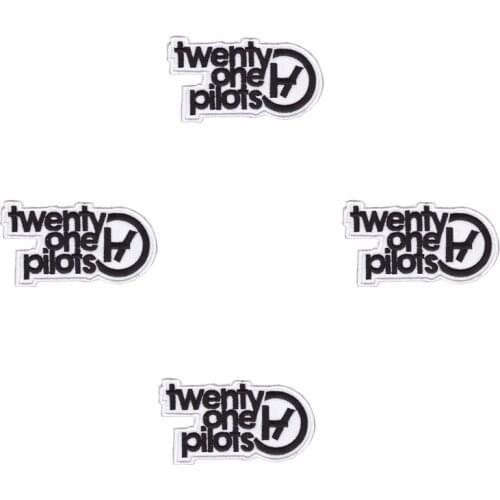 Twenty One Pilots Patches Iron On Embroidered Patch For Clothing Stick On Badge Paste For Clothes Sew On Bag Pants
