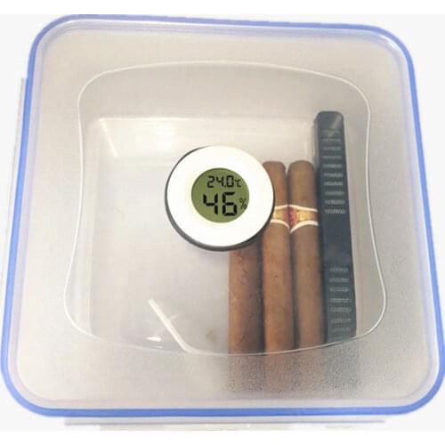 Holder 22-32 Transparent digital Hygrometer Cigar Case Seal Humidor Container Storage Smoking gadget best European gift