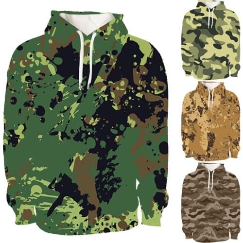 Plus Size Camouflage Hoodies Sweatshirt Men Hip Hop Cotton Tracksuit Sweatwear Male Camo Hoody Military Women Outdoor Hoodie