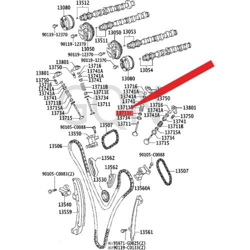 Intake valve stem oil seal 2001-Toy ota SOA RER CRO WNM AJE STA LAN DCR UIS ER Intake valve oil seal Front rim oil seal