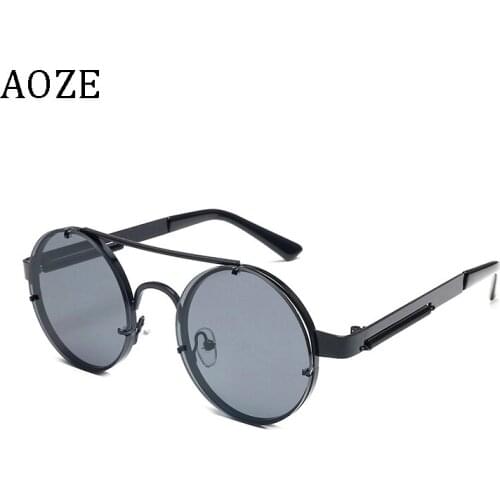 Gothic Mens Sunglasses women vintage style Punk Retro round Metal frame colorful lens sunglasses fashion Eyewear sunshades Muje