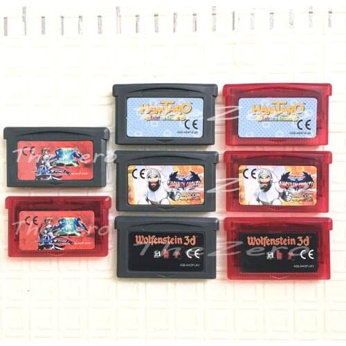 Video Game Cartridge Console Card Shining Soul Hamtaro Rainbow Ghouls N Ghosts Wolfenstein 3D for 32 Bit Handheld Player