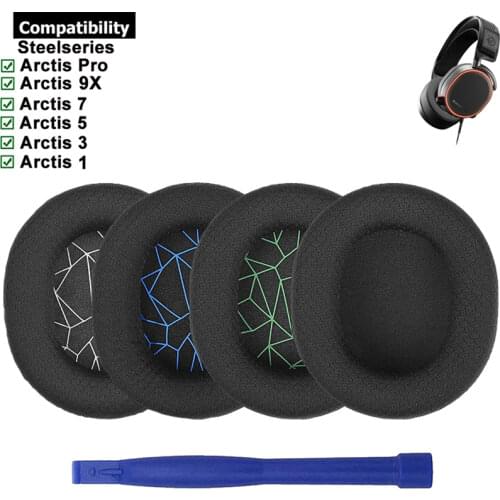 1Pair Earpads Replacement Ear Pads Cushions Muffs Repair Parts Headband For SteelSeries Arctis 3 5 7 Gaming Headset Headphone