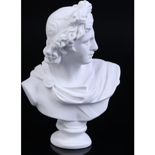 1Pc Dollhouse Miniature 7CM Mini Resin Sculpture Apollo Bust Sculpture Home Ornaments Decor