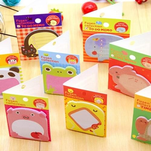 1pcs Lovely New Cartoon Creative Animal Panda Elephant Self-adhesive Memo Pad Sticky Notes Bookmark School Office Supply