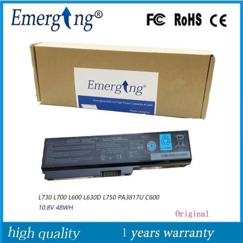 10.8v New Origianl Laptop Battery for Toshiba C600 L600 L635 L655 L735 L510 M800 m900 A665 P755 PABAS229 PA3817