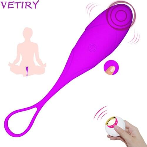 VETIRY 10 Speed Vibrator Remote Control Vibrating Egg Ben Wa Ball Kegel Exercise Vaginal Ball G-spot Massage Sex Toys for Women