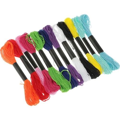 12 Pieces Colorful Embroidery Cross Stitch Threads for Friendship Bracelets String
