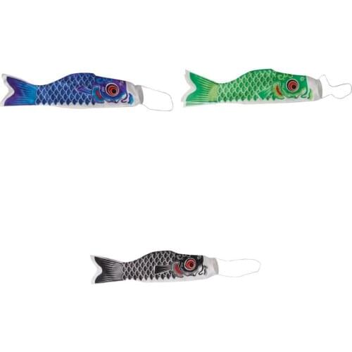 3Pcs 150cm Japanese Windsock Carp Flag Koi Nobori Sailfish Wind Streamer