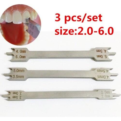 3 Pcs/Set Dental Bracket Gauge Locator Stainless Steel Rod Bracket Positioner Orthodontic Materials Bracket dentistry