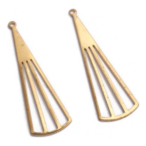 30pcs New Charms Raw Brass Long Geometric Earrings Charms Pendant For DIY Earrings Jewelry Fingdings Supplies