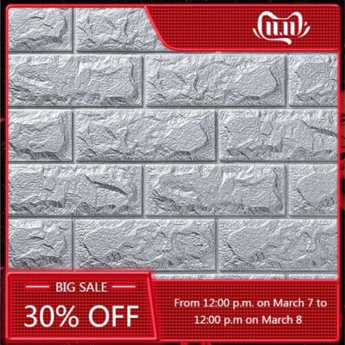 3D Wooden Wall Sticker Living Room Home Decor PE Foam Waterproof Wall Covering Wallpaper For TV Background Kids Room 3D Stickers