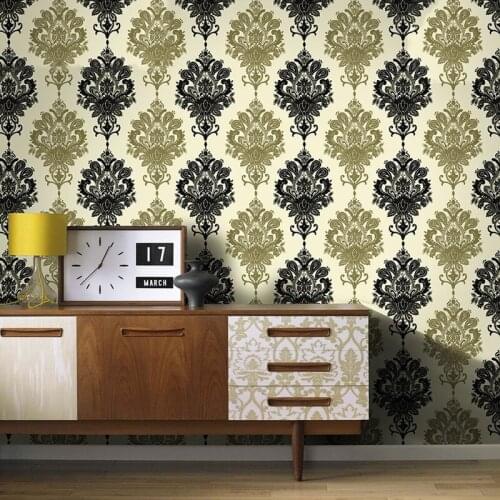 European Style 3D Vinyl Wallpaper Bedroom Living Room Wall Paper Self Adhesive Waterproof PVC Home Decoration
