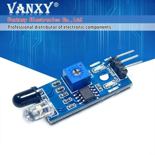 5pcs Infrared barrier Module car obstacle avoidance obstacle sensors Black Line Identify adjustable distance