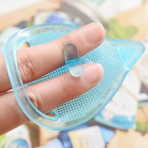 Wholesale Cleaning Pad Wash Face Facial Exfoliating Brush SPA Skin Scrub Cleanser Remover Silicone Gel new Anti-Aging 500pcs