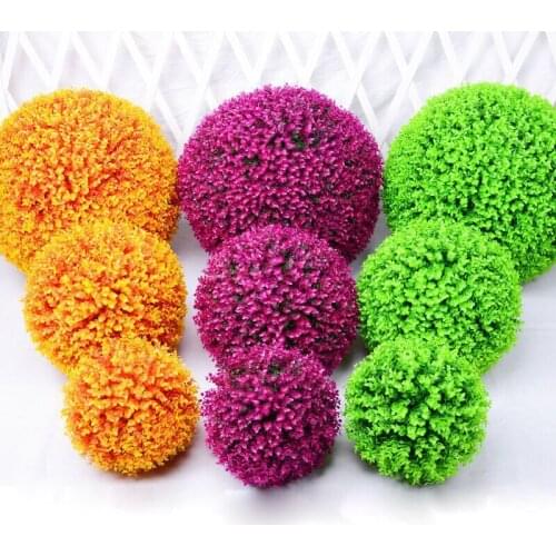 Large Artificial Plants Milan Grass Ball Plastic Boxwood Balls Eucalyptus Balls Wedding Party Home Outdoor Decoration Bonsai