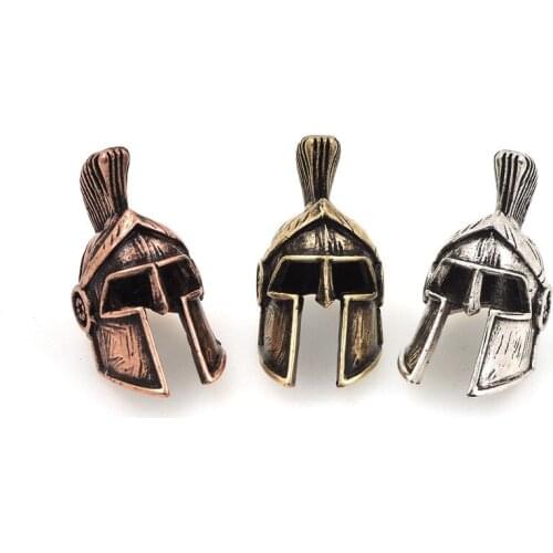 Retro Roman Helmet Spacer Beads Helmet Bracelet Jewelry Charm DIY Lanyard Bracelet Making 24.4x11.8x13.4mm
