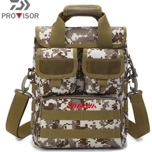 Daiwa Mens Fishing Shoulder Bags Hiking Outdoor Tactical Handbag 2020 Fashion Camo Crossbody Bag Multipurpose Bag Layers