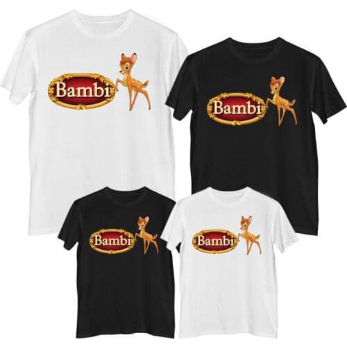 Disney Bambi T shirt Comfortable 100%cotton Fashion Womens t-shirts mommy and daughter matching clothes family matching clothes