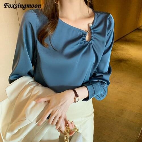 Атласные блузки Foxsingmoon China At AliExpress