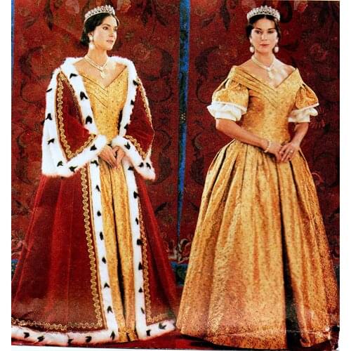 Cosplaydiy Custom Made Historical Regal 19th Century Monarchy Costume Dress Tudor Queen Misses Dress Gown Cloak L320