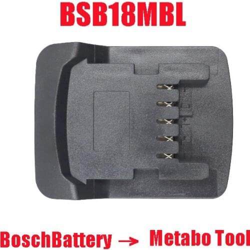 Dawupine BSB18MBL Adapter Converter Can use Bosch 18V Li-ion Battery BAT618 on Metabo 18V Lithium Electrical Power Tool