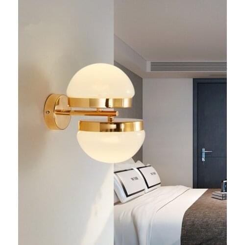 Personality Creative Art Half Sphere Parlor Aisle Light Indoor Wall Sconce Lighting Nordic Beedroom Bedside Led Wall Light