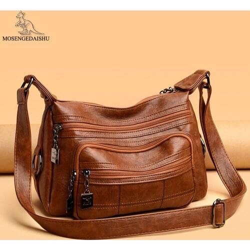 Solid Color Designer Ladies Shoulder Bag High Quality PU Leather Women Messenger Bags Fashion Womens Travel Wallet Bolso Mujer