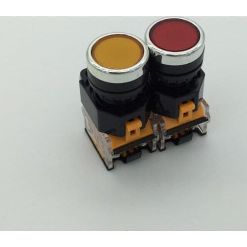 Spring Return Switch 22mm 1NO+1NC Without Lamp Momentary Industrial Push Button Switch