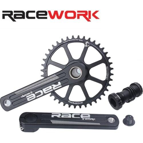 RACEWORK Road Bike Crankset Hollow All-in-One Direct Mount Single Disk 40/42T Folding Bike 10 / 11 / 12 Speed CNC Crankset